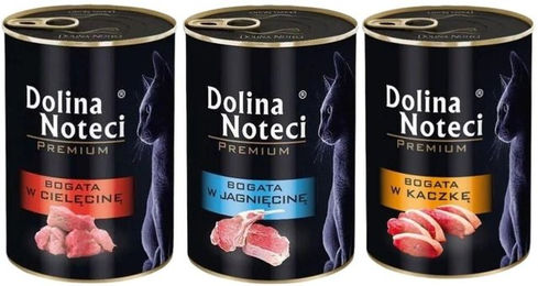 Produktbild von Dolina Noteci Premium Mix Fleisch Katzenfutter Adult Getreidefrei 24x400g - 24 x 400 g