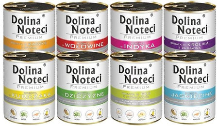 Dolina Noteci Premium Mix Hundefutter Adult mit hohem Fleischanteil Ente Rind Pute Huhn Wild 10x800g – Bild 1 von 1
