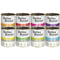 Produktbild von Dolina Noteci Premium Mix Hundefutter Adult mit hohem Fleischanteil Ente Rind Pute Huhn Wild 10x800g