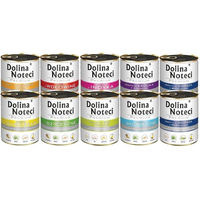 Produktbild von Dolina Noteci Premium Mix Hundefutter Adult mit hohem Fleischanteil Ente Rind Pute Huhn Wild 20x800g