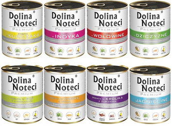 Produktbild von Dolina Noteci Premium Mix Hundefutter Adult ohne Fisch mit hohem Fleischanteil 30x800g