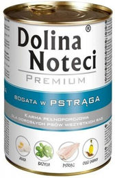 Produktbild von Dolina Noteci Premium Nassfutter Pastete mit Forelle Rind und Schwein 400g - 400 g