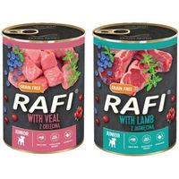 Produktbild von Dolina Noteci RAFI Junior Mix Hundefutter mit Kalb und Lamm für Welpen 36x400g