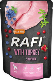 Produktbild von DOLINA NOTECI Rafi Nassfutter für ausgewachsene Hunde mit Truthahn getreidefrei und hoher Fleischanteil 300 g - 300 g