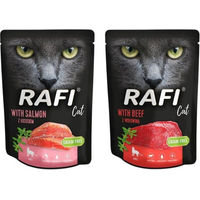 Produktbild von Dolina Noteci Rafi Nassfutter Lachs und Rind für adulte Katzen getreidefrei 10x300 g