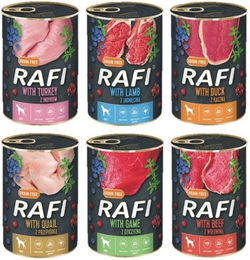 Produktbild von Dolina Noteci RAFI Nassfutter Mix 6 Sorten 400 g x 60 Stück