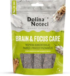 Produktbild von Dolina Noteci Smart Chews Brain & Focus Care Funktionssnack für erwachsene Hunde mit Lamm zur Unterstützung der kognitiven Funktionen 100g