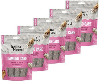 Produktbild von Dolina Noteci Smart Chews Immuno Care getrocknete Hundesnacks mit Lamm und Lachs für erwachsene Hunde 5x100g