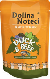 Produktbild von Dolina Noteci Superfood Hundefutter Adult Ente und Rind getreidefrei mit hohem Fleischanteil 10 x 85 g - 20 x 85 g