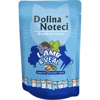 Produktbild von Dolina Noteci Superfood Hundefutter Adult Lamm und Kalb getreidefrei mit hohem Fleischanteil 10 x 85 g - 10 x 85 g