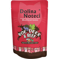 Produktbild von Dolina Noteci Superfood Hundefutter Adult Rehwild und Rind Getreidefrei mit hohem Fleischanteil 10 x 85 g - 10 x 85 g