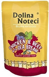 Produktbild von DOLINA NOTECI Superfood Katzen Nassfutter Huhn Rind Kabeljau Adult Getreidefrei 85g