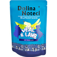Produktbild von DOLINA NOTECI SuperFood Nassfutter Kalb und Lamm für Hunde Adult Getreidefrei mit hohem Fleischanteil 300 g