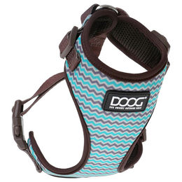 Produktbild von DOOG Benji Sportgeschirr für Hunde aus Neopren braun blau zigzag Größe S