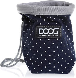 DOOG Futterbeutel Snacktasche für Hundeleckerlis Blau Weiß Punkte aus Polyester 14x11 cm – Bild 1 von 5