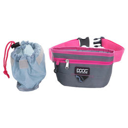 DOOG Futterbeutel Snacktasche für Hundetraining aus Nylon in Grau/Rosa Größe L – Bild 1 von 10