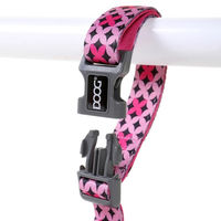 Produktbild von DOOG Hundeleine Clip-It Toto Neopren pink schwarz Sterne XL 160cm