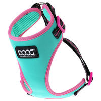 Produktbild von DOOG Neoflex Rin Tin Tin Hunde-Softgeschirr aus Neopren XS Grün Rosa Neon