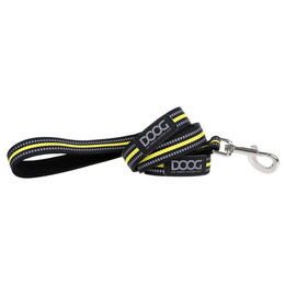 DOOG Neon Führleine aus Neopren wasserdicht Schwarz Gelb Größe L - 130 cm – Bild 1 von 3