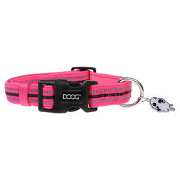 DOOG Neon Halsband Lady für Hunde aus Nylon in Rosa Grau Größe L wasserabweisend – Bild 1 von 2