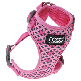 Produktbild von DOOG Neopren Hundegeschirr Toto Rosa Schwarz Sterne Größe L