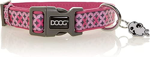 DOOG Neopren-Hundehalsband TOTO Pink/Schwarz Hypoallergen Größe S – Bild 1 von 7