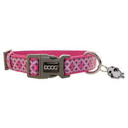 DOOG Neopren Hundehalsband TOTO Rosa Schwarz Sterne Größe S wasserabweisend – Bild 1 von 7