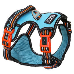DOOG Neotech Hundegeschirr Sportgeschirr aus Neopren Türkis Orange Größe L – Bild 1 von 4