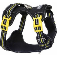 Produktbild von DOOG Neotech Sportgeschirr für Hunde aus Nylon wasserdicht Schwarz Gelb Größe S