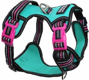 DOOG Neotech Sportgeschirr für Hunde Rin Tin Tin grün/pink Größe S aus Neopren wasserabweisend – Bild 1 von 7