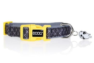 DOOG Odie Neopren-Hundehalsband wasserabweisend grau/gelb Größe XS – Bild 1 von 4