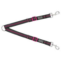 Produktbild von DOOG Rin Tin Tin Doppelleine für Hunde aus Nylon in Schwarz/Rosa