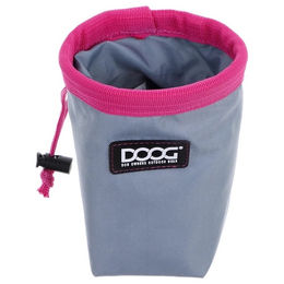 DOOG Snackbeutel Treat Pouch mit Federverschluss grau/pink – Bild 1 von 1