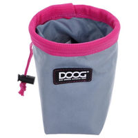 Produktbild von DOOG Snackbeutel Treat Pouch mit Federverschluss grau/pink