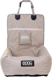 DOOG Tierreisekorb Autositz für kleine Hunde und Katzen aus Oxford-Gewebe Beige – Bild 1 von 3