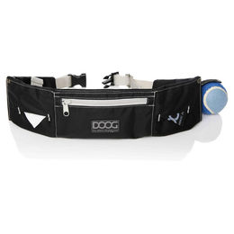 DOOG Walkie Belt Standard Hunde-Hüfttasche Schwarz mit 2 Taschen und 20 Kotbeuteln 70-130 cm – Bild 1 von 9