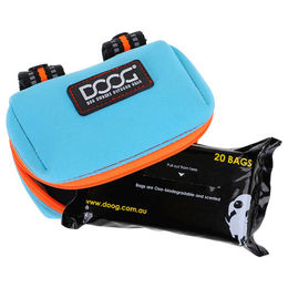 DOOG Walkie Pouch Beethoven Kotbeutelspender aus Neopren in Türkis und Orange inklusive 20 Hundekotbeuteln – Bild 1 von 4