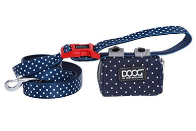 DOOG Walkie Pouch Stella Beutelspender für Hunde in Blau mit Polka Dot Muster aus Polyester inklusive 20 Kotbeuteln - 20 Stk. – Bild 1 von 10