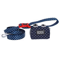 Produktbild von DOOG Walkie Pouch Stella Beutelspender für Hunde in Blau mit Polka Dot Muster aus Polyester inklusive 20 Kotbeuteln - 20 Stk.