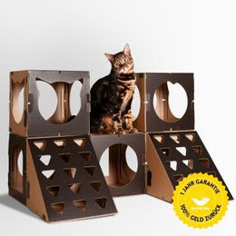 DoPetMe Katzenhaus Superior Castle aus Pappe in Schwarz – Bild 1 von 3