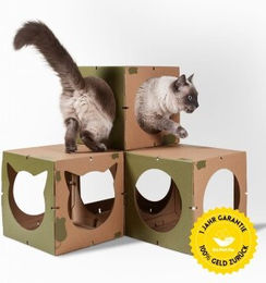 DoPetMe Katzenhaus The Kitten Castle Katzenhöhle für Kitten aus Naturmaterialien mit Kratzpappe – Bild 1 von 3