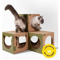 Produktbild von DoPetMe Katzenhaus The Kitten Castle Katzenhöhle für Kitten aus Naturmaterialien mit Kratzpappe