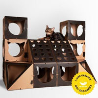 Produktbild von DoPetMe Katzenhöhle Royal Castle Katzenhaus aus Pappe Schwarz