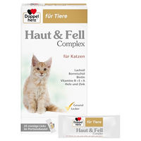 Produktbild von Doppelherz für Tiere Haut & Fell Complex Nahrungsergänzung für Katzen als cremige Paste für alle Altersstufen