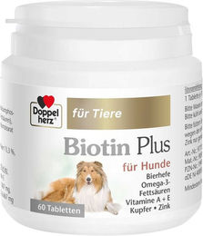 Produktbild von Doppelherz für Tiere Biotin Plus Tabletten für Hunde zur Unterstützung von Haut und Fell 60 Stück