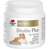 Produktbild von Doppelherz für Tiere Biotin Plus Tabletten für Hunde zur Unterstützung von Haut und Fell 60 Stück