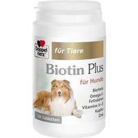 Produktbild von Doppelherz für Tiere Biotin Plus Tabletten für Hunde zur Unterstützung von Haut und Fell