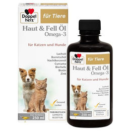 Doppelherz Haut und Fell Öl für Hunde und Katzen mit Omega-3 und Omega-6 Fettsäuren 250 ml - 250 ml – Bild 1 von 11