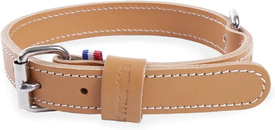 Doppellagiges Hundehalsband aus Naturleder von Martin Sellier 25/55 cm – Bild 1 von 2