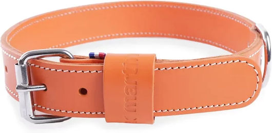 Produktbild von Doppellagiges Lederhalsband für Hunde Martin Sellier Orange 30/65